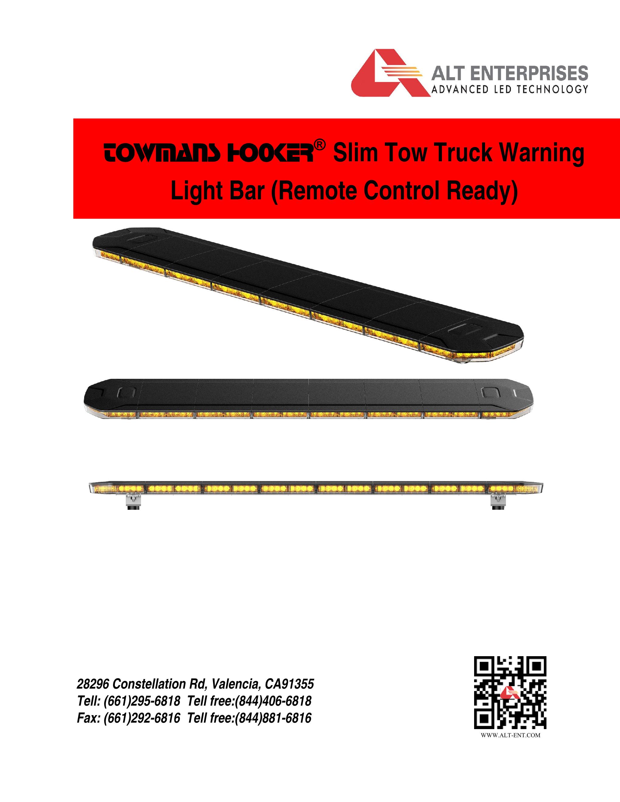 Slim Tow Truck Warning Light Bar